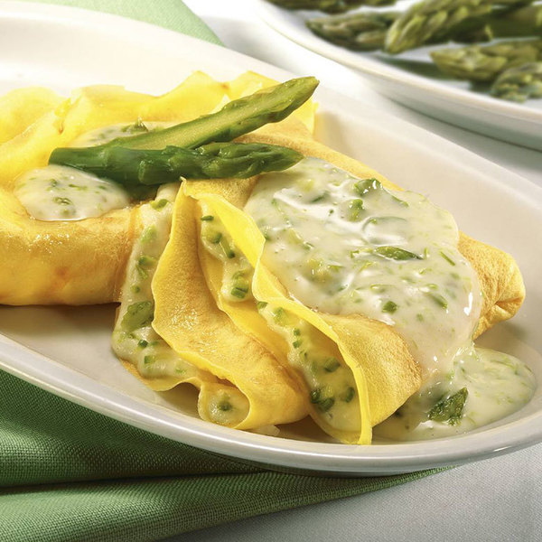 Crepes alla crema di asparagi